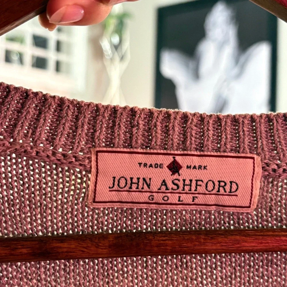 John Ashford Cardigan Sweater Vest Mens XL Grey‎ Linen Cotton Knit Grandpacore